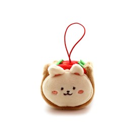 Anirollz Stuffed Animal Plush Keychain - Ornament Charm Toy Doll | Soft, Squishy, Warm, Cute, Comfort, Safe | Hot Dog Outfitz with Bunny Rabbit - Birthday Decorations Gift 4" Bunniroll