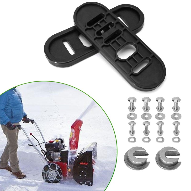 Vkinman 490-241-0010 Snowblower Slide Shoes Skid Shoe with Mounting Hardware