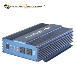 PowerBright 24 Volts Pure Sine Power Inverter 600 Watt, True Sine Continuous 24 Volt DC to 120 Volt AC - Perfect for an Emergency, Hurricane, Storm Outage