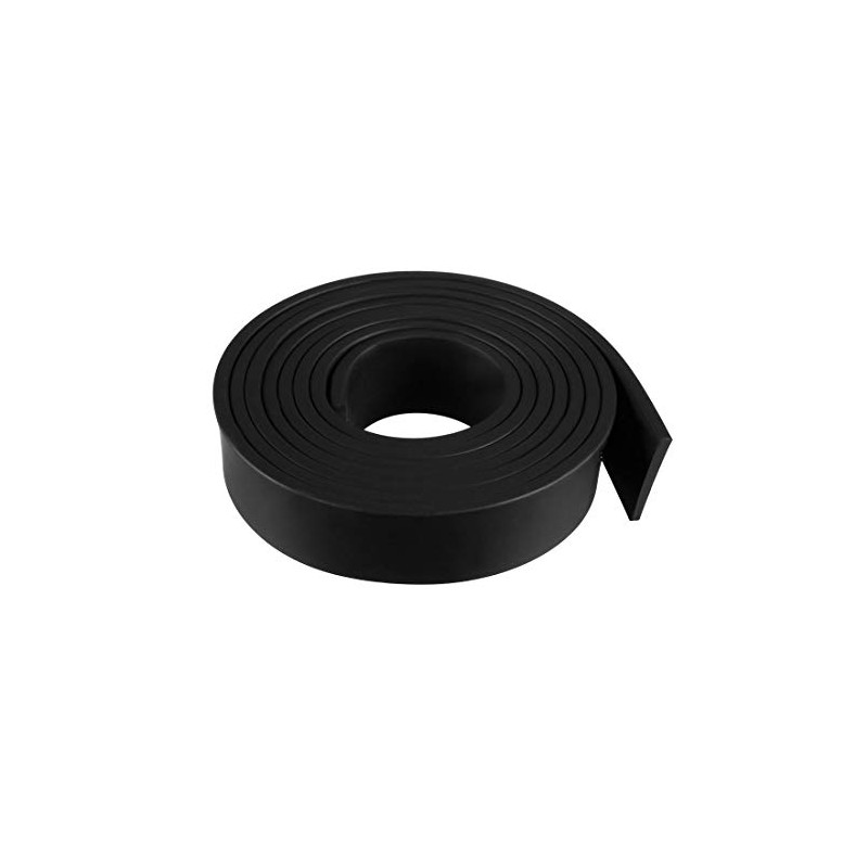 sourcing map Rubber Seal Rubber Strip Solid Rectangle 15mm Wide,