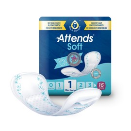 Attends Soft 1 Mini Long, Hygiene-Einlagen, bei leichter Blasenschwäche, 16 St