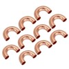 PATIKIL 3/8" OD 20x34mm Elbow Copper Pipe Fitting, 10Pcs 180