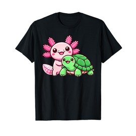 Cute Axolotl Hugging Turtle T-Shirt