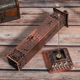 Copper Incense Tower - Portable Retro Vertical Incense Holder with Catcher for Home Decor