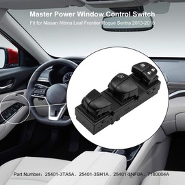 Master Power Window Control Switch Fit for Nissan Pathfinder Altima Leaf Juke Frontier Tiida Rogue Sentra 2013-2019, 25401-3TA5A, 25401-3SH1A, 25401-3NF0A, Front Left Driver Side Master Window Switch
