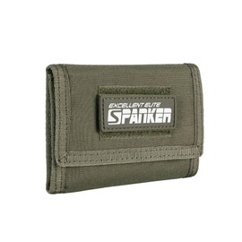 EXCELLENT ELITE SPANKER Nylon Trifold Wallet for Men ID Card Holder Tactical Military Wallet with Coin Pocket Outdoor Wallet(Ranger Green)