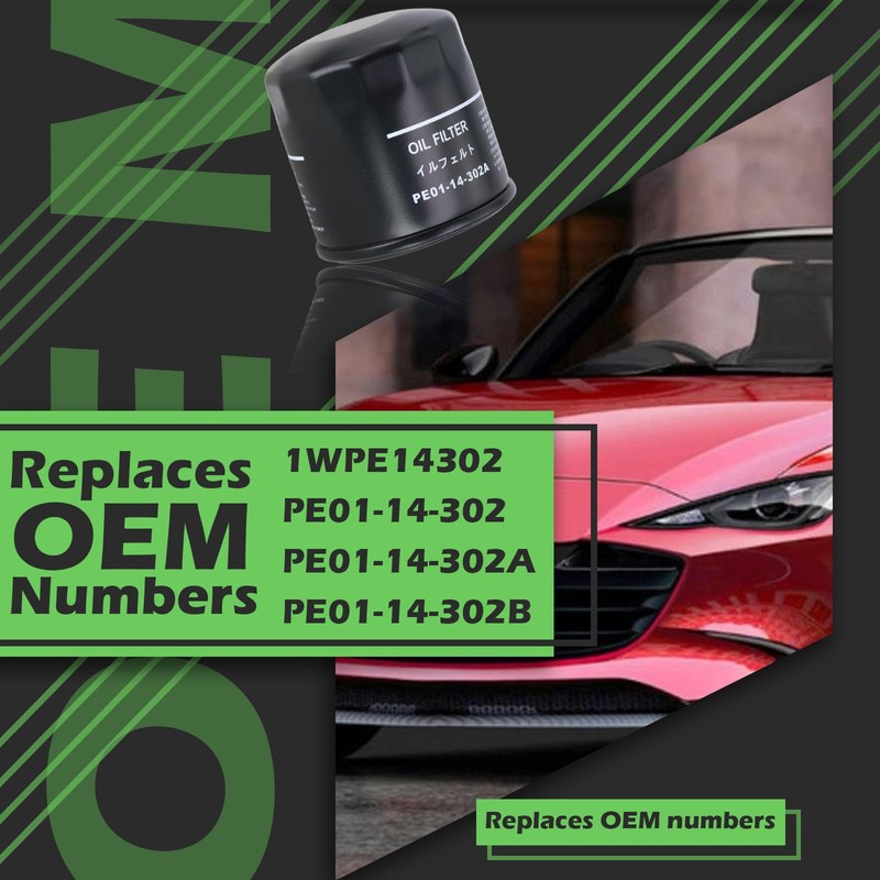 Kefly PE01-14-302A Engine Oil Filters Fits for Mazda 3 6