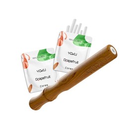 Wooden Aroma Inhaler with Essential Oil Flavored Cores - Scent: Sapelewood - Grapefruit