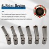 JEUCLEL 6PCS 3/8" Glow Plug Socket Set, Universal Joint 8-16mm,
