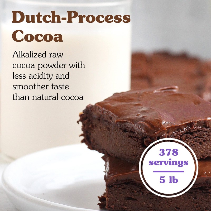 NuNaturals Organic Fairtrade Certified Cocoa Powder, Premium Dutch-Process For Drinking