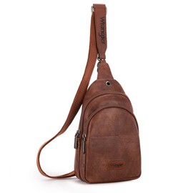 Wrangler Crossbody Sling Bags for Women Large Cross Body Purse with Headphone Hole