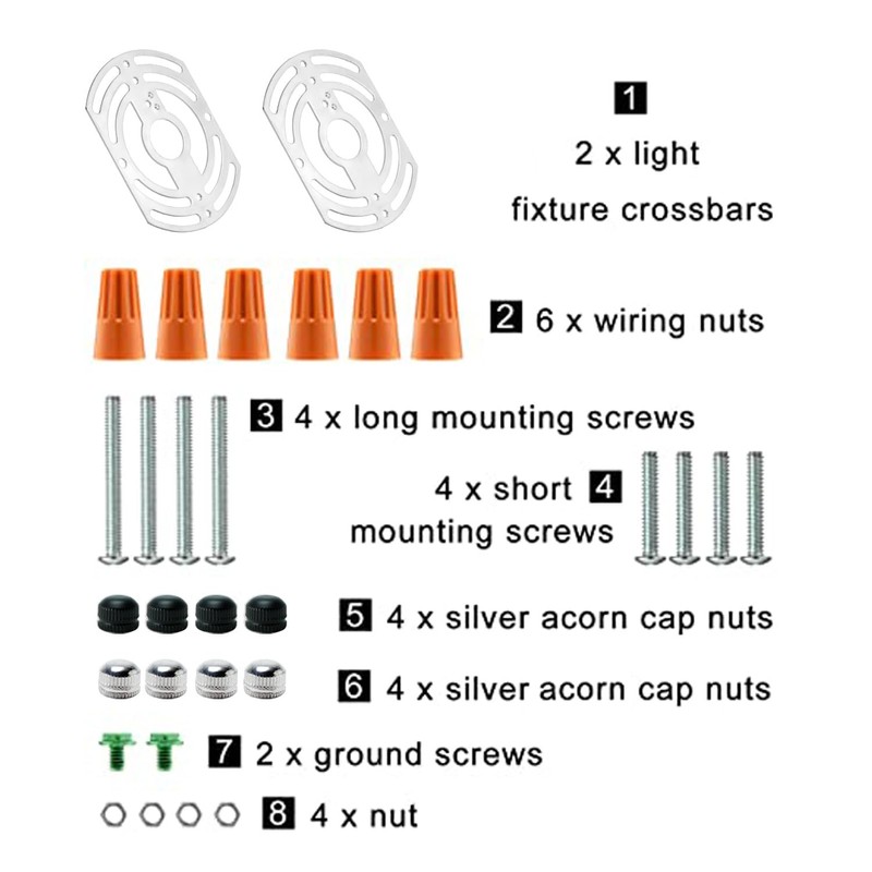 Armiika 2 Pack Universal Light Fixture Mounting Bracket, 4" Diameter