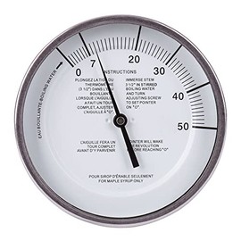Baker T5112MSSP Maple Syrup Stem Thermometer, 5" dial, 12" stem