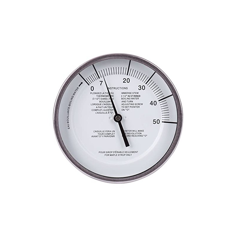 Baker T5112MSSP Maple Syrup Stem Thermometer, 5" dial, 12" stem