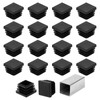 uxcell 3/4" (20mm) Square Tubing End Caps, 50 Pcs Plastic