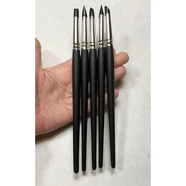 M00025 MOREZMORE 5pc Silicone Color Shapers Clay Shapers Silicone Rubber Flexible Sculpting Tools Size 6 Large