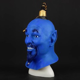 cnstone Halloween Cosplay Mask Genie Lamp Genie Helmet Latex Mask Party Goods Disguise Mask Costume Accessories