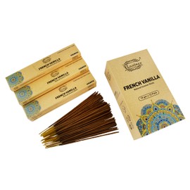 Raajsee Incense Sticks 12 Pack Set 15gm Each, -100% Organic Hand Rolled- Perfect for Church,Aromatherapy,Relaxation Meditation (Vanila)
