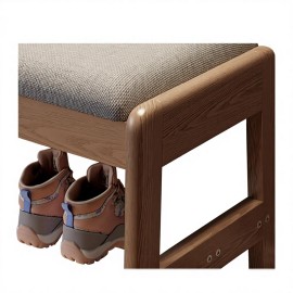 Small Rectangular Shoe Rack Bench 2-Tier Flip-Top Storage Walnut Upholstered Seat for Entryway & Hallway XD014color: Walnut upholstered seat, size: 11.8"D x 39.3"W x 15.7"H