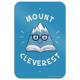 GRAPHICS & MORE Mount Cleverest Everest Reading Book Funny Humor Home Business Office Sign