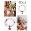 Bivei Rose Quartz Beaded Bracelets Heart Chakra Crystal Healing Tree