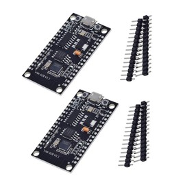 Hailege 2pcs CH340G NodeMCU V3 Lua WiFi Module Integration of ESP8266 + Extra 32M Memory Flash USB Serial CH340G for Arduino