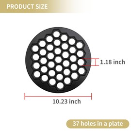 Hoypeyfiy Russian Pelmeni Maker, Dumplings Mold, Metal Ravioli Maker, Pelmeni Meat Dumplings Maker, 37 Holes Handmade Dumpling Cutter, Black