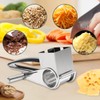 BAKBRAND Rotary Cheese Grater Stainless Steel Handheld Rotating Grater Multipurpose