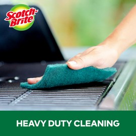Scotch-Brite Heavy Duty Scour Pads,  Scouring Pads, Green Scrub Pads, Scouring Pad, Scrub Pads for Dishes, Best for Kitchen, Garage and Outdoors