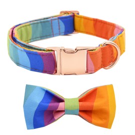 Bubblepup Dog Collar with Bow, Soft and Comfortable, Detachable Adjustable Dog Collar for Small Medium Large Dogs