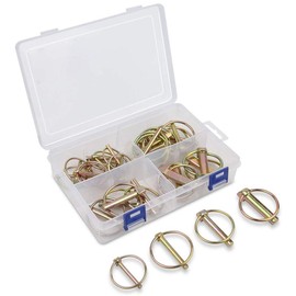 Lynch Pin Lynch Pin Assortment Kit Linch Pin with Ring Heavy Duty Lynch Pin for Farm Tractors Trailers Trucks Mower,1/4 3/16 5/16 7/16 inch,4 Sizes (30)