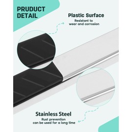 SCITOO Nerf Bar Running Board Side Step Fit for 2004-2014 for Ford F-150 Super/Extended Cab Stainless Steel,ABS Plastic 4.92in Rock Sliders