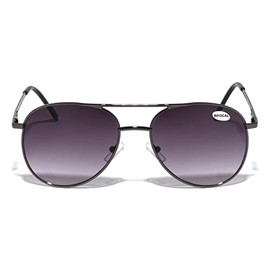 V.W.E. Classic Metal Reading Glasses - BIFOCAL Sunglasses Tear Drop Reader (Bifocal - Black, 2.50, multiplier_x)