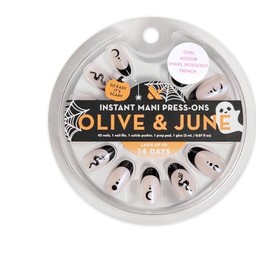 Olive & June Uñas postizas Instant Mani (con pegamento) | 42 uñas postizas, 21 tamaños | Materiales reciclados no tóxicos y duraderos | Aspecto realis