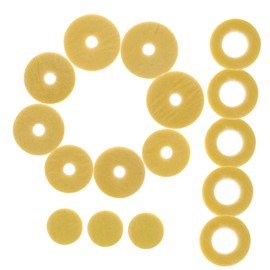 Kisangel 1 Set Felt Flute Pads for Open Hole Flutes User Friendly Installation Soft Durable Felt Material Replacement Washers Precision