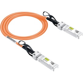 [Orange] 10G SFP+ DAC Cable 7 m (23 ft), Twinax SFP+ Cable for Cisco SFP-H10GB-CU7M, Meraki, Ubiquiti UniFi, D-Link, Supermicro, Netgear, Mikrotik, Open Switches