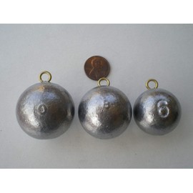 JumpingLight 6 PCS. Cannon Ball SINKERS 10, 8, 6, OZ. 2 Each from DO-IT Mold - Fishing Supplies for Freshwater or Saltwater