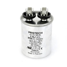 43-21298-42 -Rheem OEM Round Replacement Dual Run Capacitor 7.5 + 5 UF/MFD 370 Volt