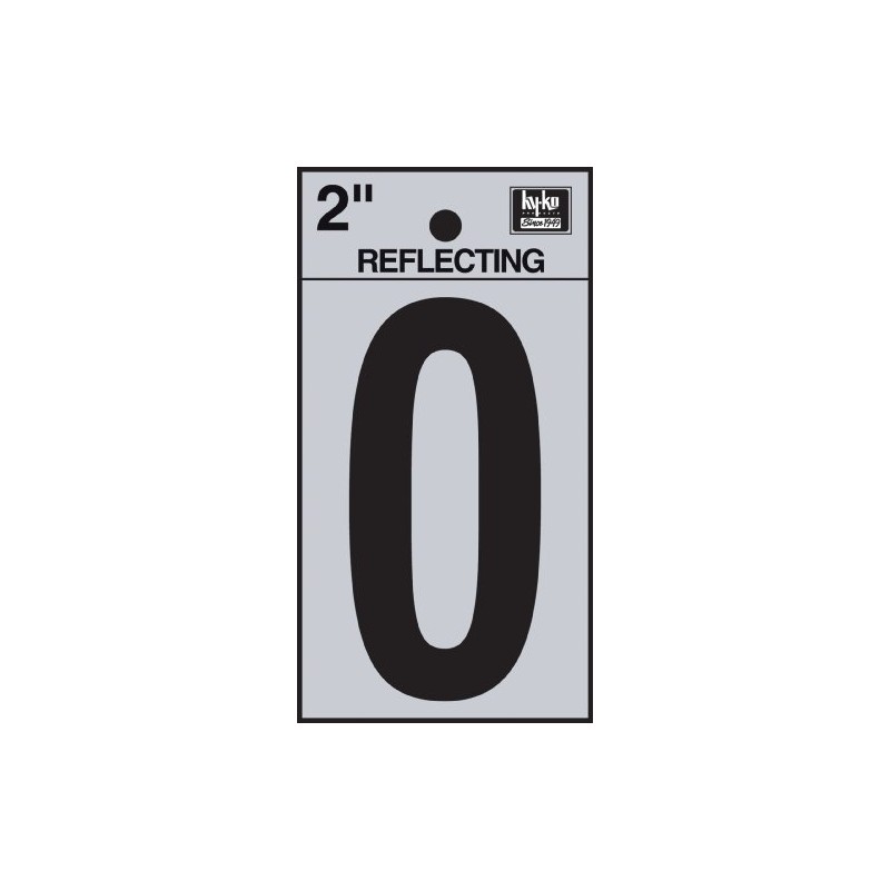 2" Self Stick Reflective Letter Number [Set of 10] Number: