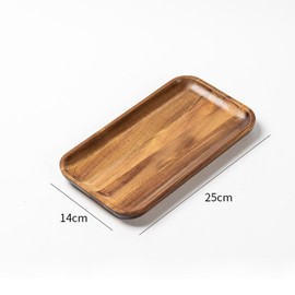 Eabdice Solid Wood Tea Tray, Rectangular Waiter Tray, Decorative Breakfast Bowl, Exclusive Home Accessory (Brown)