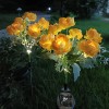 2pcs Solar-Powered Peony Flower Light, IP65 Waterproof, 14 Fancy Lights