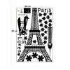 DaraBaby Vinil Decorativo Torre Eifel Paris Florecente Sala Estancia