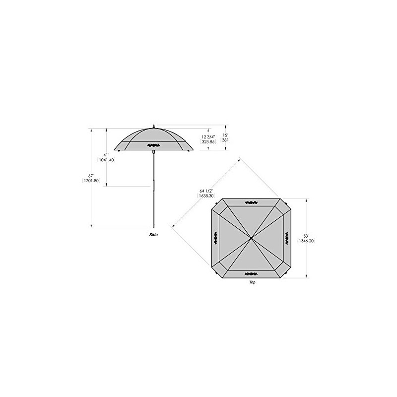MAGMA Products, B10-404 Cockpit Umbrella, Jet Black