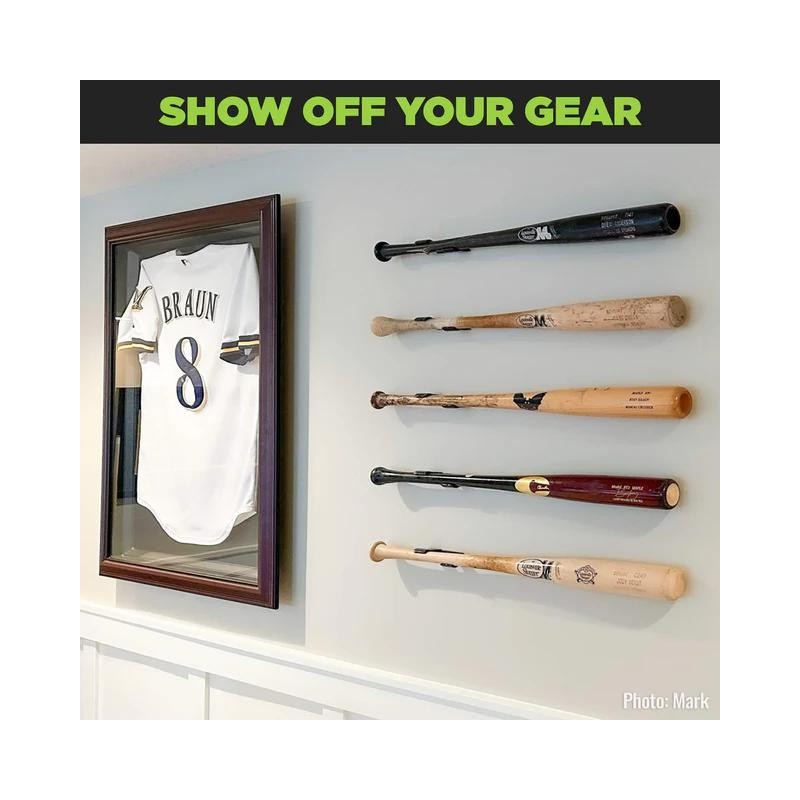 HIDEit HBat | Horizontal Baseball Bat Mount - Size: SINGLE