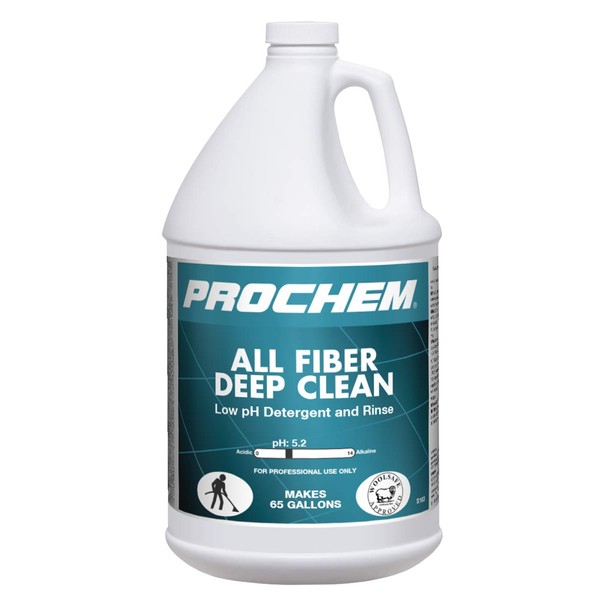 Prochem All Fiber Deep Clean Rinse, Professional Solution for Carpet Cleaning, Commercial, Residential, Acidic, Low pH, 1 Gal (S103-1m)