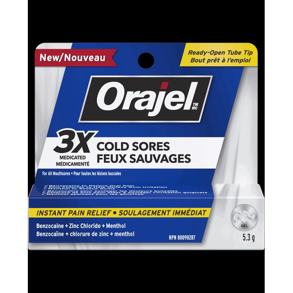 Orajel COLD SORE Pain Relief GEL, 5.3G