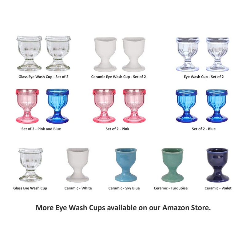 Eye Wash Cup Set of 2, Made of Glass for