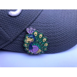 Peacock Golf Ball Marker for Women - Unique Collectible Design with Glitter & Crystals - Premium Golf Gift, Vibrant Enamel Finish, Sturdy Hat Clip - Perfect Golf Accessories for Players Green