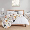 Shishiimo Chicken Flowers Blanket-Chicken Gift for Kids Men Women-Soft Flannel