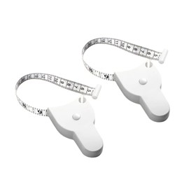 メジャー 巻き尺 2個セット 巻尺 1.5m ソフトルーラー miniメジャー 自動カード位置 ワンクリック帰原 自動巻取 バスト ウエスト 測定 センチ インチ センチ2種類の測定方法 服 布メジャー 正確な測定 (ホワイト)